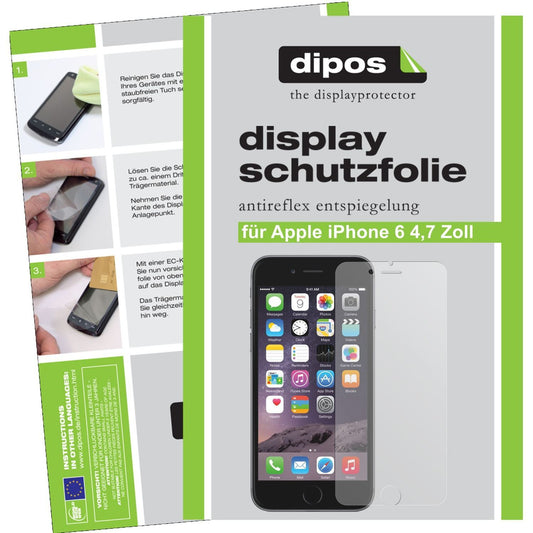 6x Schutzfolie matt für iPhone 6 / 6S (4,7 Zoll) A (1)