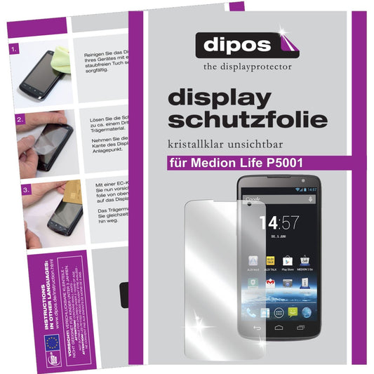 6x Schutzfolie klar für Life P5001 Medion Display- (1)