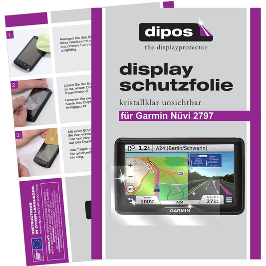 3x Schutzfolie klar für Nüvi 2797 Garmin Display-S (1)