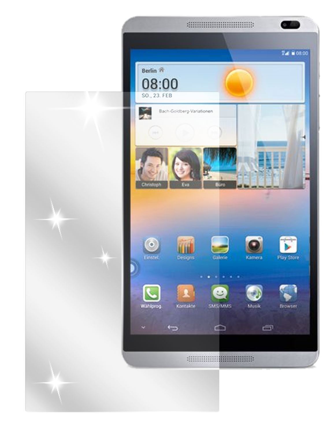 2x Schutzfolie klar für MediaPad M1 8.0 Huawei Dis (2)