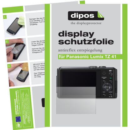 6x Schutzfolie matt für Lumix TZ41 Panasonic Displ (1)