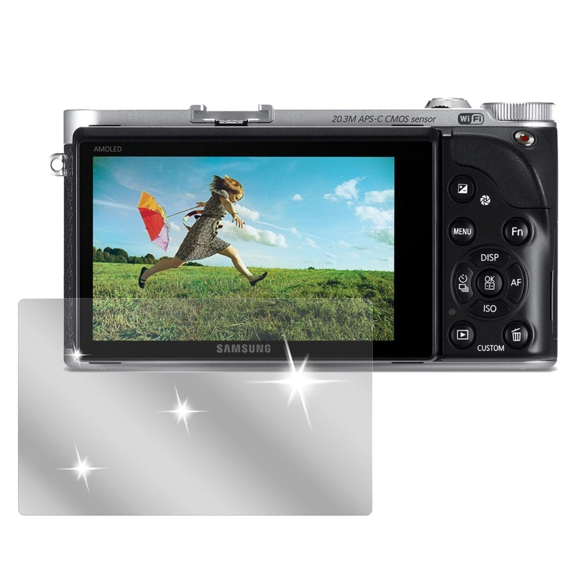 6x Schutzfolie klar für NX300 / 300M Samsung Displ (2)