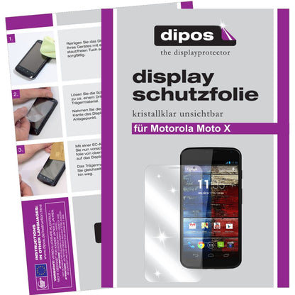2x Schutzfolie klar für Moto X Motorola Display-Sc (1)