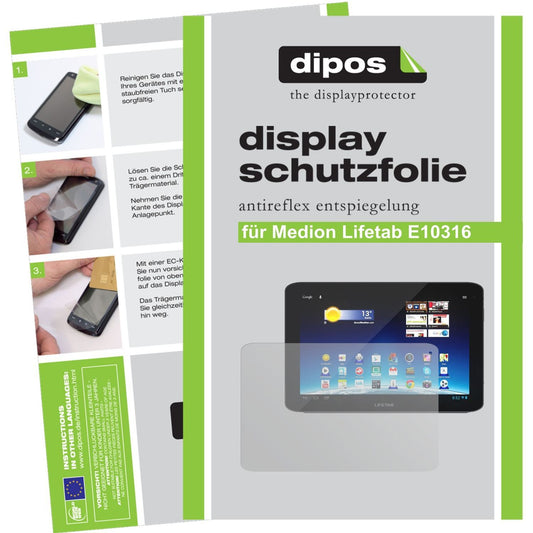 2x Schutzfolie matt für Lifetab E10316 Medion Disp (1)