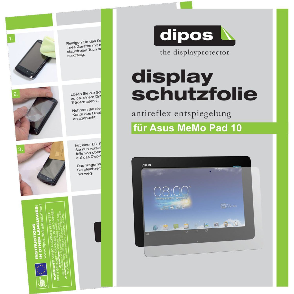 2x Schutzfolie matt für MeMo Pad 10 Asus Display-S (1)
