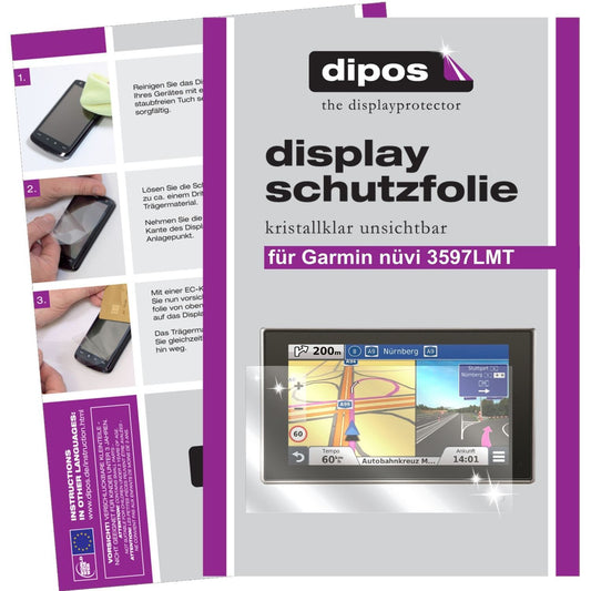 2x Schutzfolie klar für nüvi 3597 LMT Garmin Displ (1)