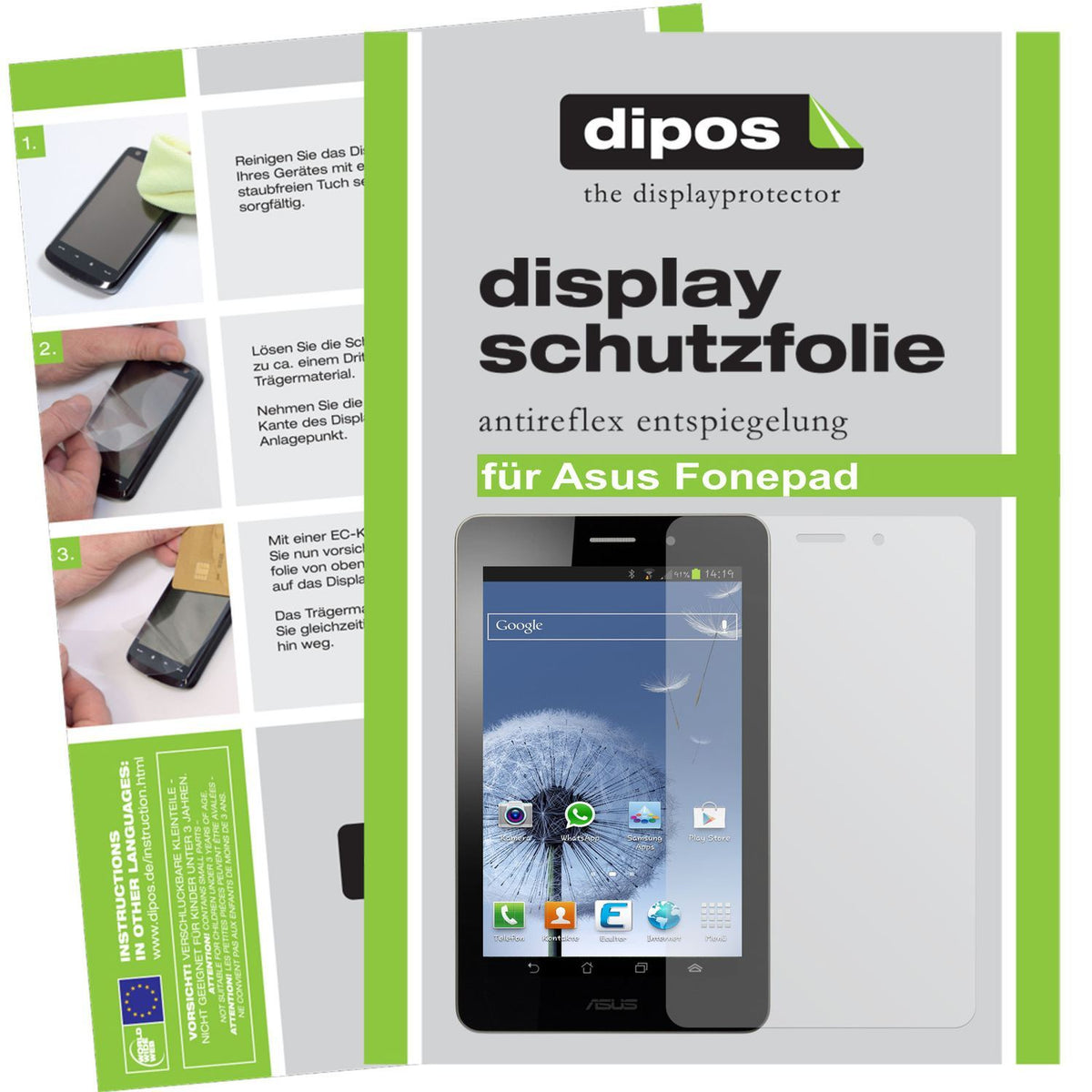 2x Schutzfolie matt für Fonepad Asus Display-Schut (1)