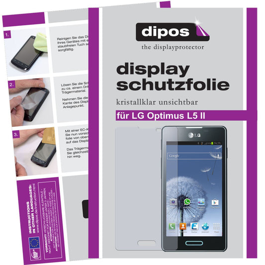 2x Schutzfolie klar für Optimus L5 II LG Display-S (1)