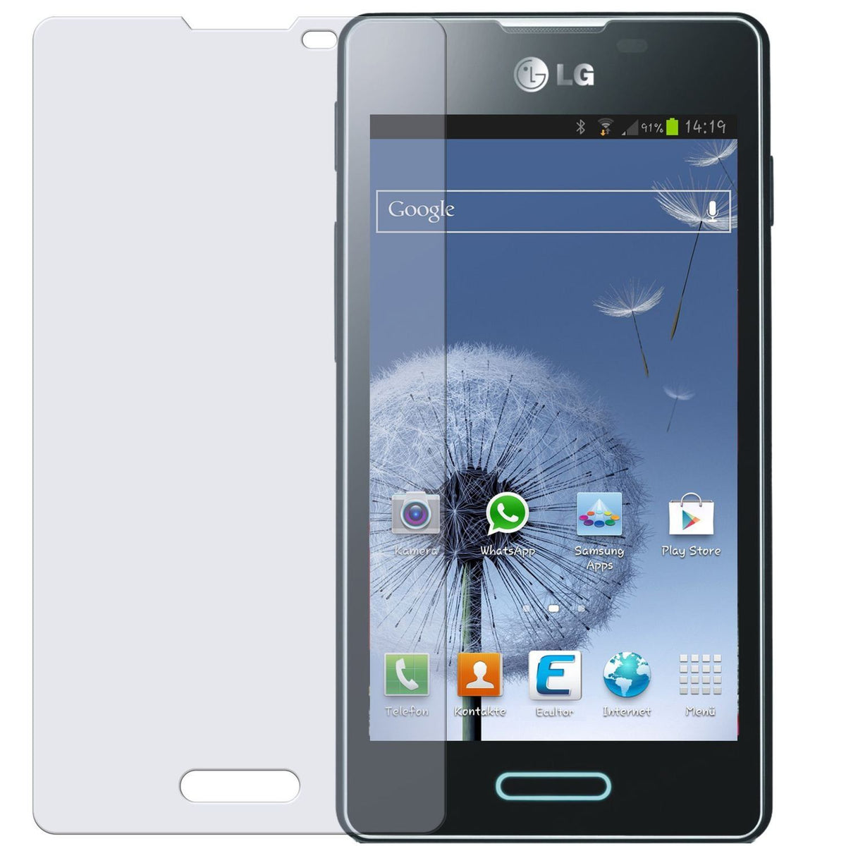 2x Schutzfolie klar für Optimus L5 II LG Display-S (2)