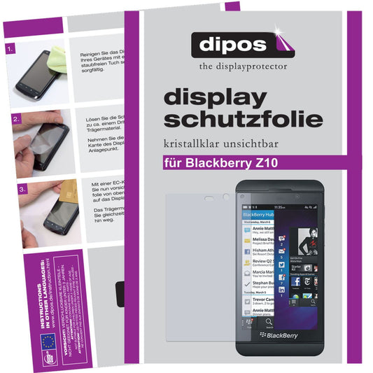 2x Schutzfolie klar für Z10 Blackberry Display-Sch (1)