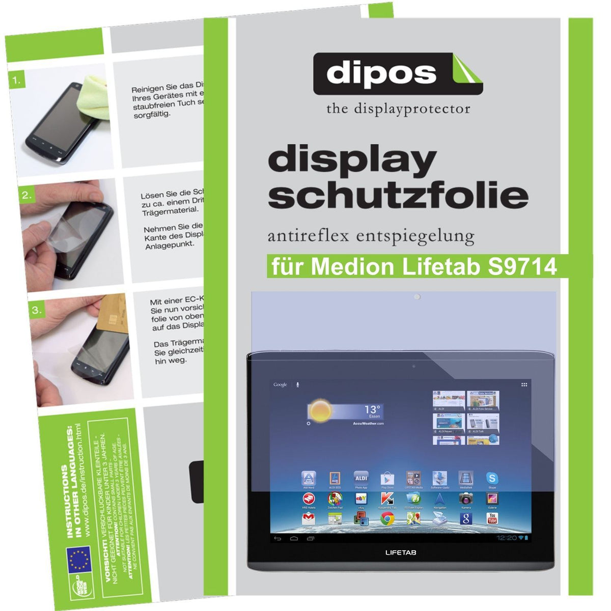 2x Schutzfolie matt für Lifetab S9714 Medion Displ (1)