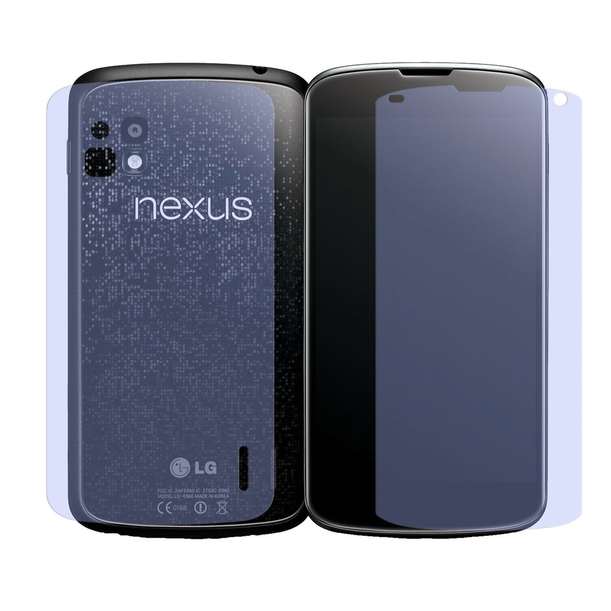 4x Schutzfolie klar für Google Nexus 4 LG Display- (2)
