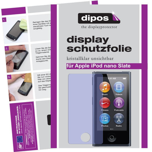 2x Schutzfolie klar für iPod Nano Slate 7G Apple D (1)