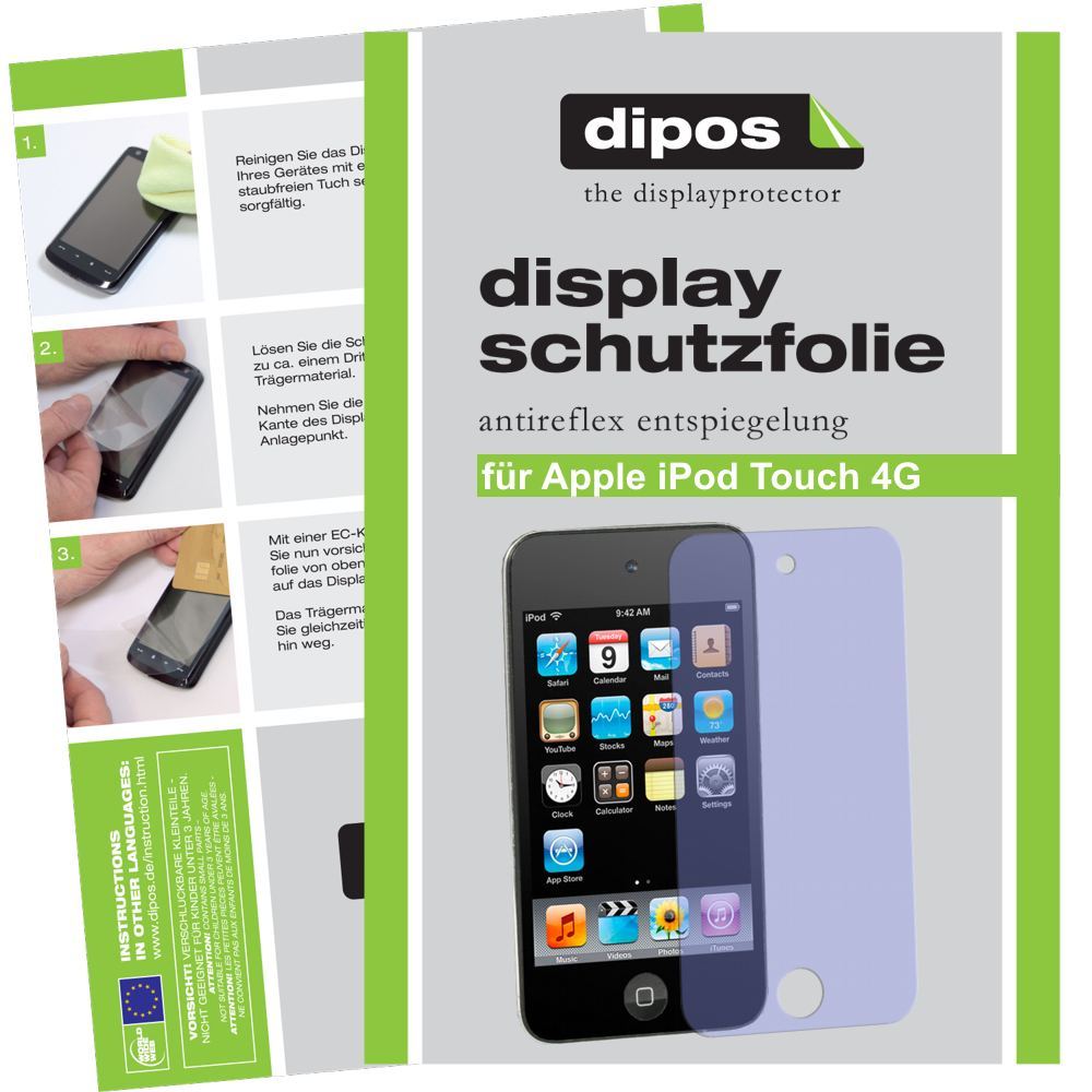2x Schutzfolie matt für iPod Touch 4G Apple Displa (1)