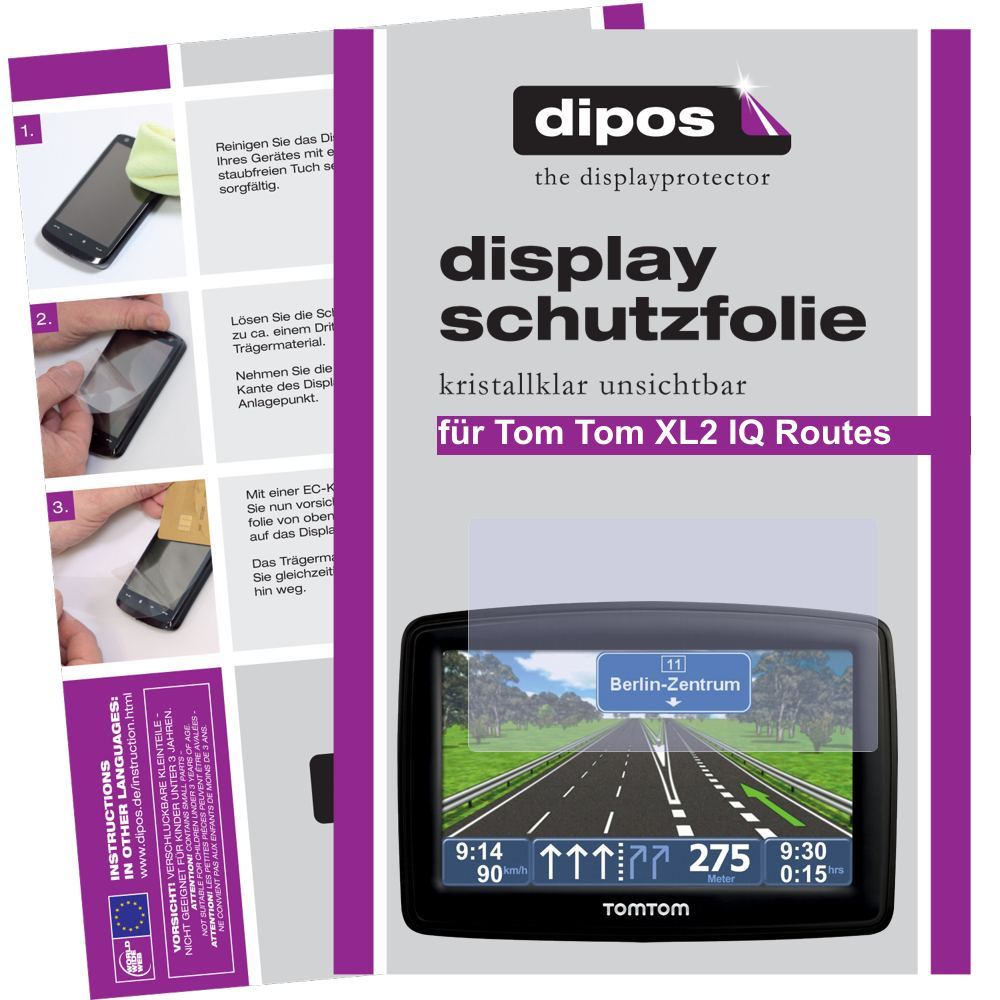 2x Schutzfolie klar für XL 2 IQ Routes TomTom Disp (1)