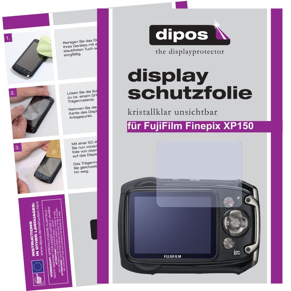 2x Schutzfolie klar für Finepix XP150 Fujifilm Dis (1)