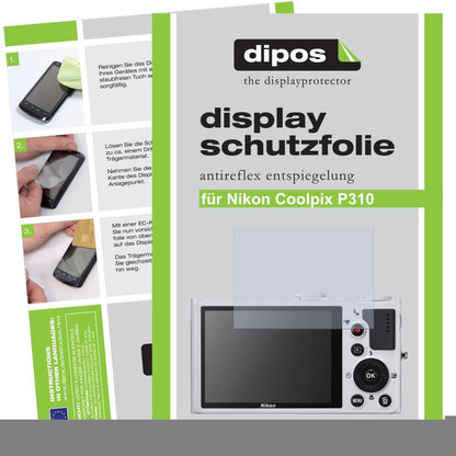 2x Schutzfolie matt für Coolpix P310 Nikon Display (1)