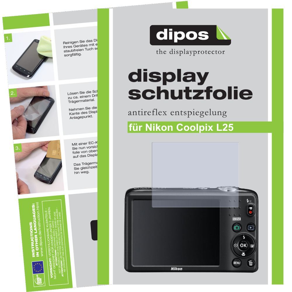 2x Schutzfolie matt für Coolpix L25 Nikon Display- (1)