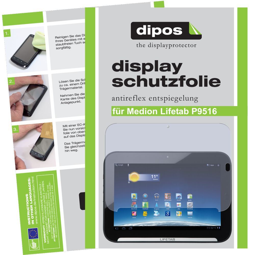 2x Schutzfolie matt für Lifetab P9516 Medion Displ (1)