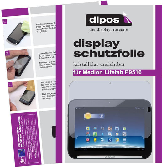2x Schutzfolie klar für Lifetab P9516 Medion Displ (1)