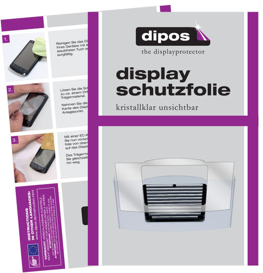 Klare Displayschutzfolie von dipos passend für Jura F Series F85 Tropfblech, präziser Zuschnitt und blasenfrei montiert
