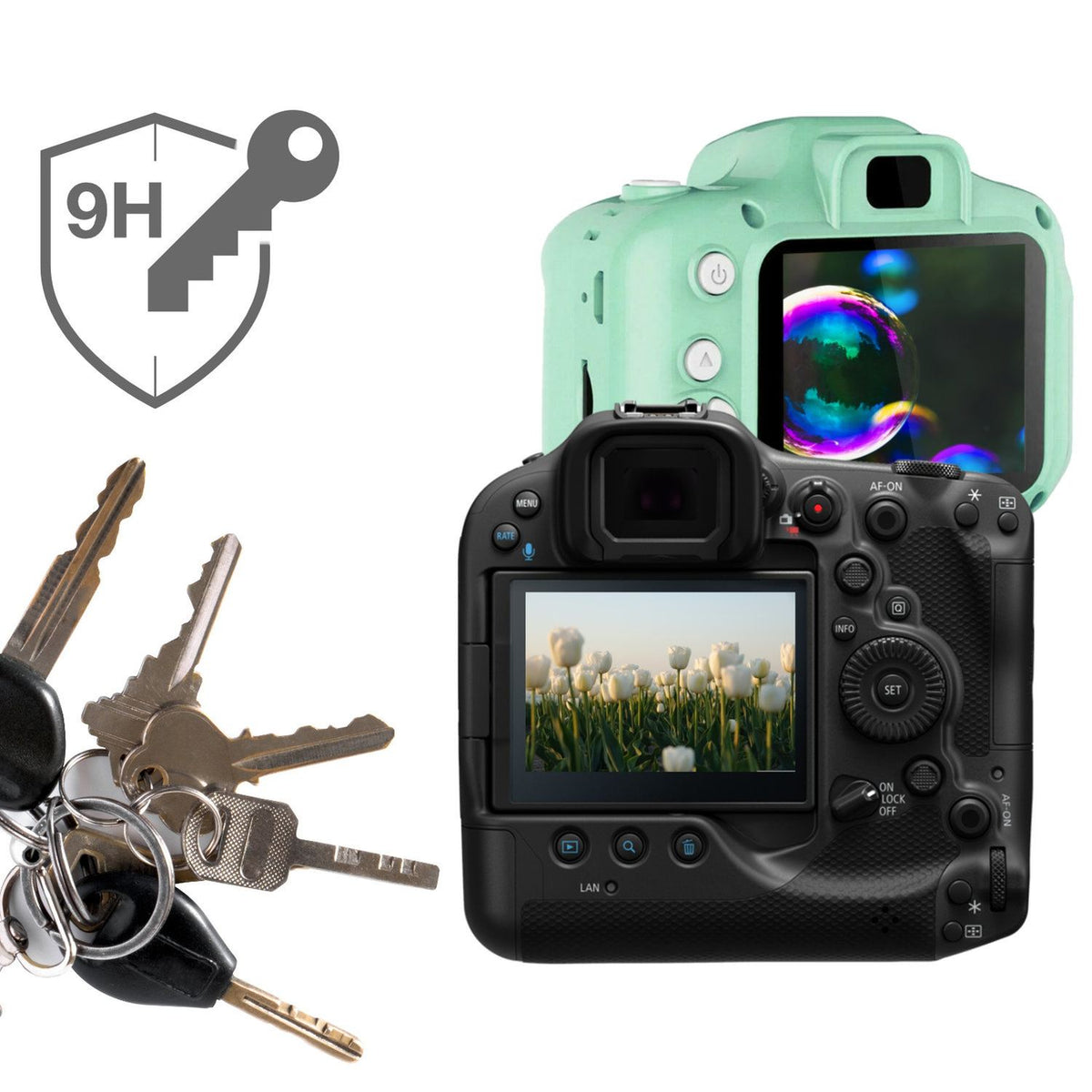 dipos Displayschutz für Rollei Compactline 10X, mattierte Oberfläche, robuste Festigkeit und perfekte Passform