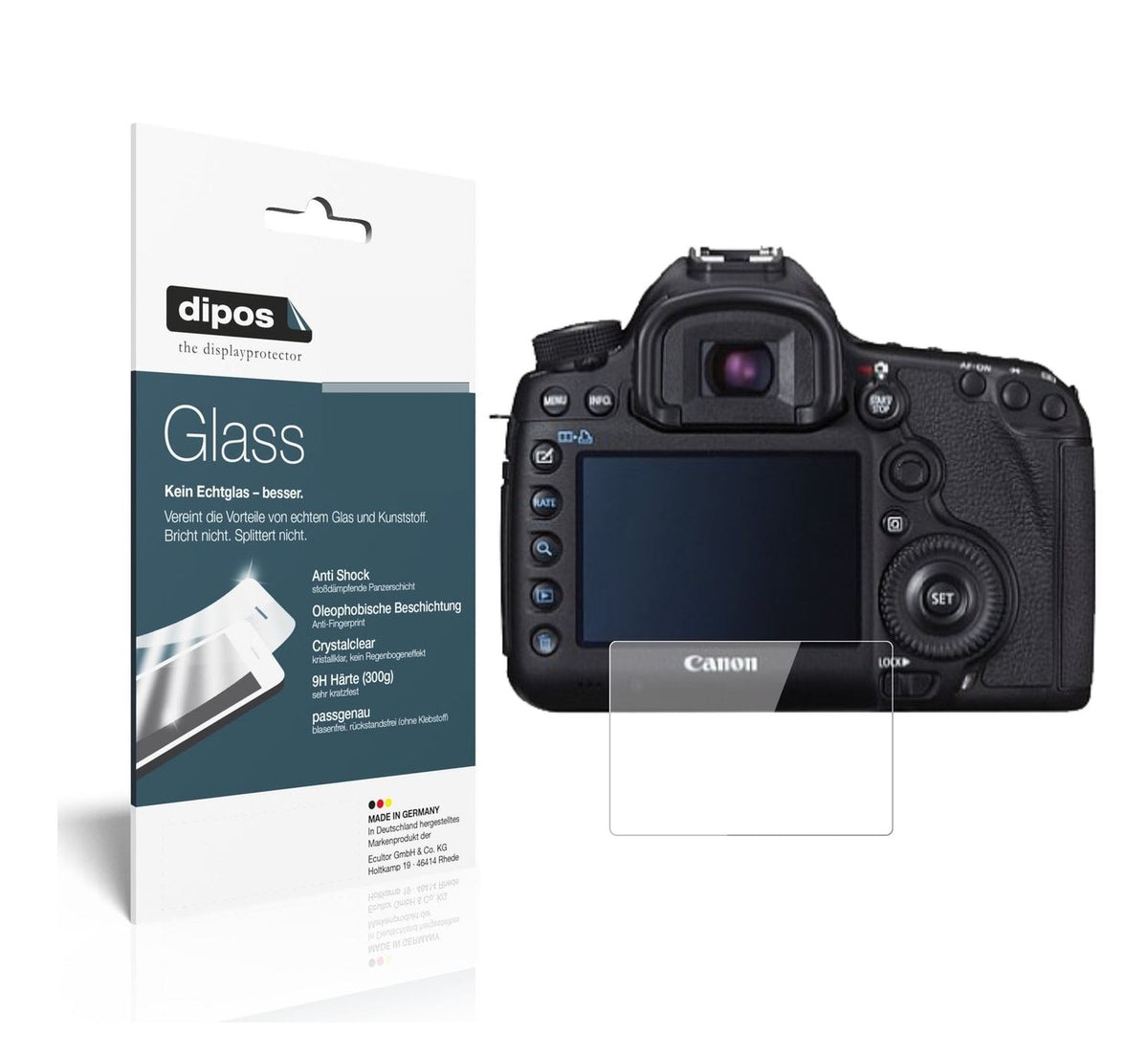 1x 9H Schutzfolie für Canon EOS 5D Mark III Panzerfolie