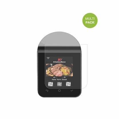 KitchenBossG330 mit aufgebrachter dipos Displayschutzfolie, die lästige Fingerabdrücke minimiert