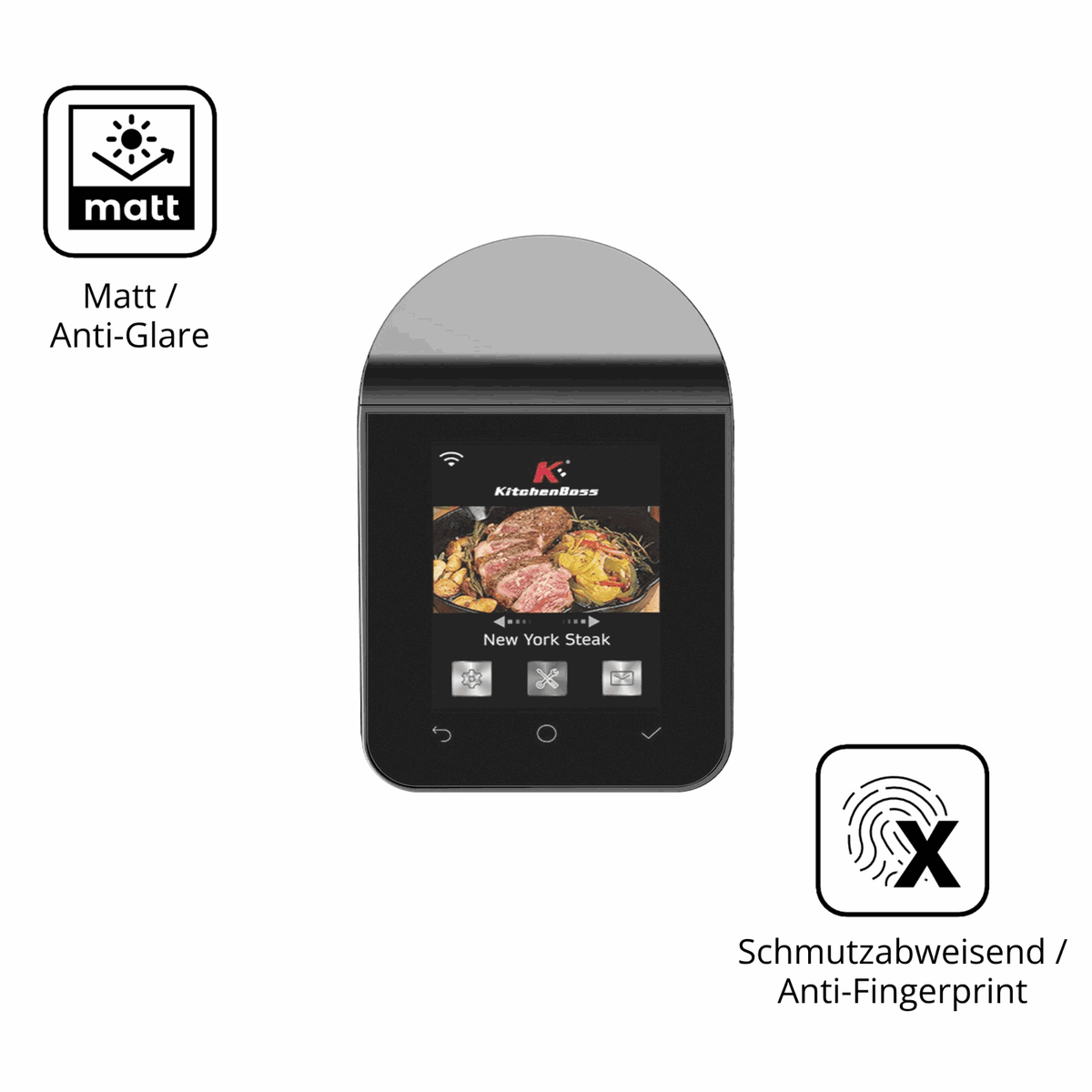Dünne und entspiegelnde Folie passend zugeschnitten für KitchenBoss G330