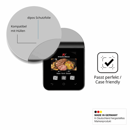 Schutzfolie mit optimaler Passform, zur Verwendung mit Hüllen geeignet