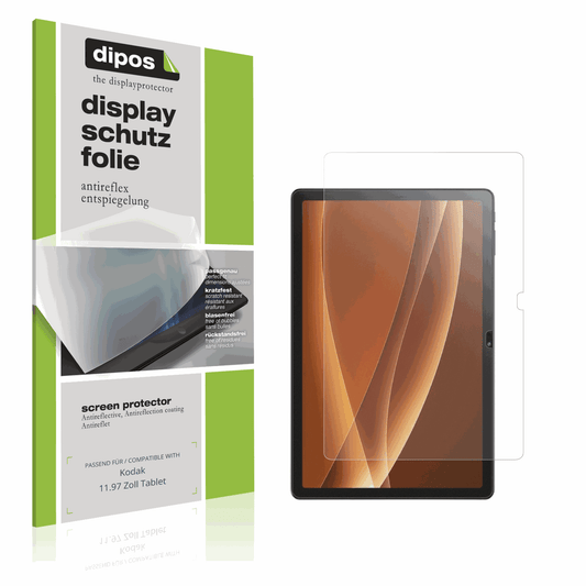Matte Displayschutzfolie von dipos passend für Kodak 11.97 Zoll Tablet, präziser Zuschnitt und blasenfrei montiert