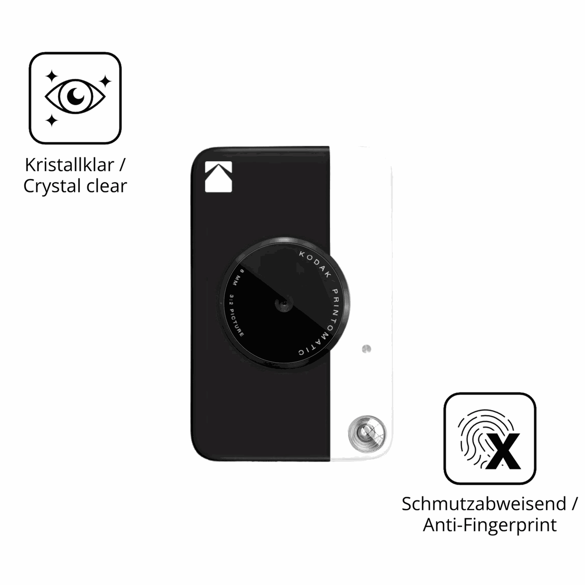 Flexible TPU-Folie passend zugeschnitten für KODAK Printomatic Plus, vollständige Abdeckung