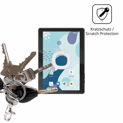 Schutz gegen Kratzer auf dem Konrow K-Tab 1004 Glas durch Schlüssel oder Ähnliches
