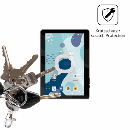 Schutz gegen Kratzer auf dem Konrow K-Tab 1005 Glas durch Schlüssel oder Ähnliches