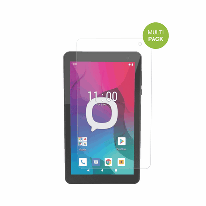 KonrowK-Tab 704 mit aufgebrachter dipos Displayschutzfolie, die lästige Fingerabdrücke minimiert