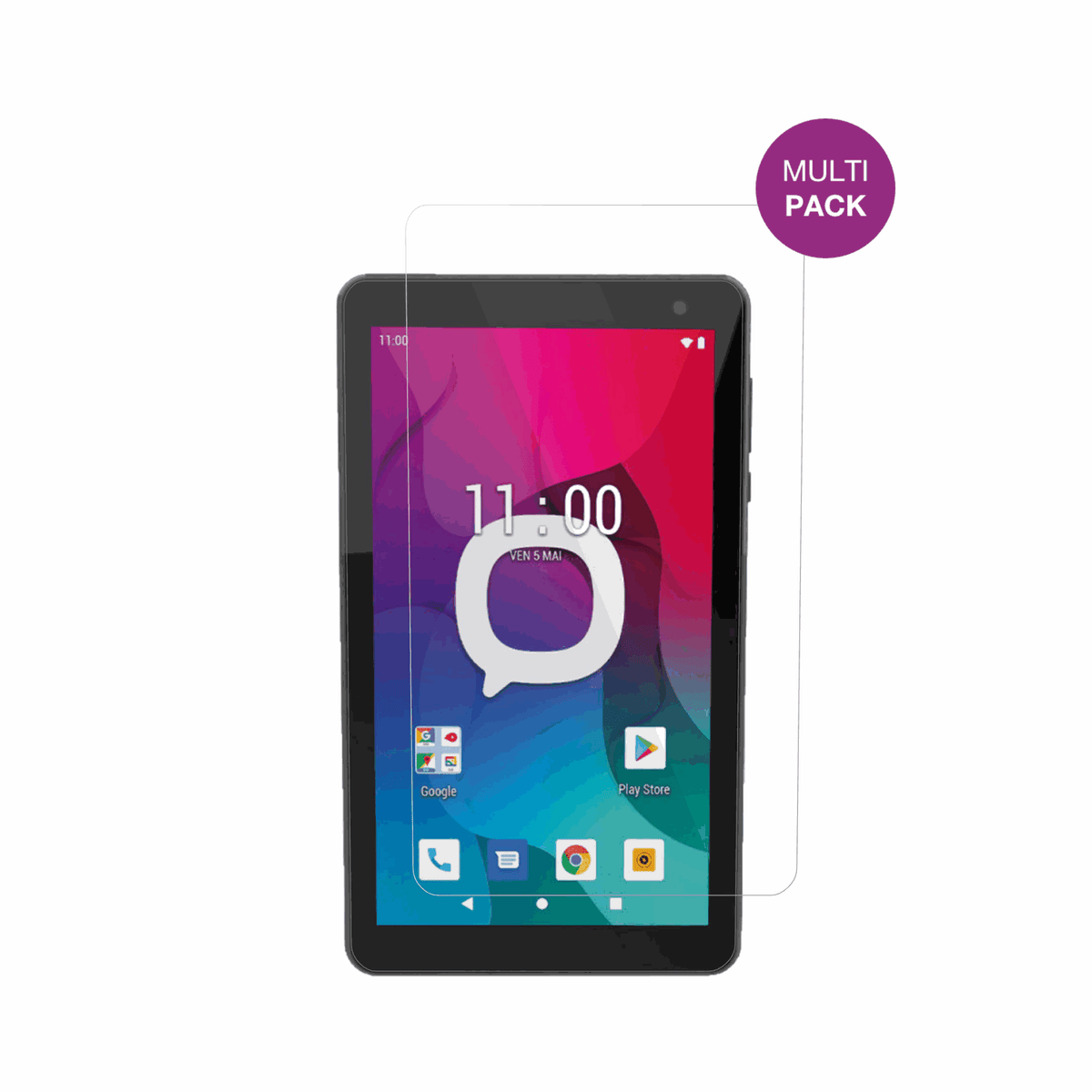 KonrowK-Tab 704 mit aufgebrachter dipos Displayschutzfolie, glasklare Darstellung ohne Einschränkungen