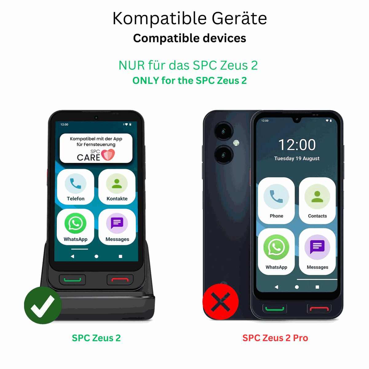 2x 9H Schutzfolie matt für SPC Zeus 2 Panzerfolie