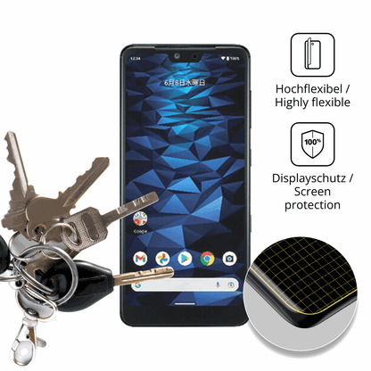 dipos Displayschutz für Kyocera Digno WX, transparente Oberfläche, perfekte Passform auch für die Rundungen
