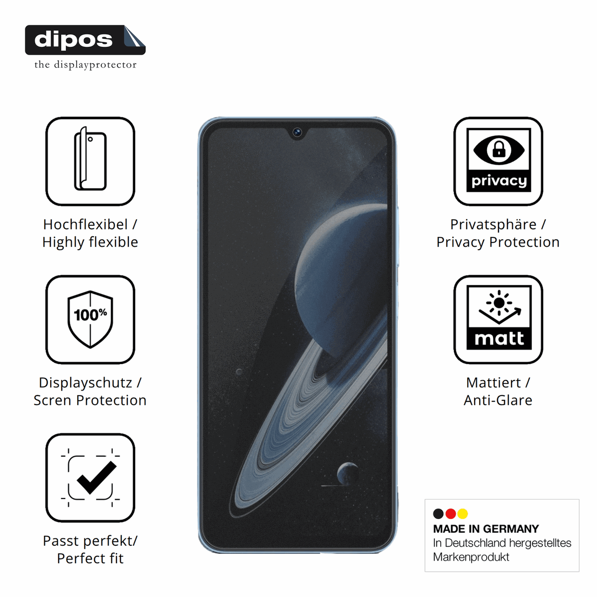 Full Cover Privacy Blickschutzfolie für Lagenio A12 Pro