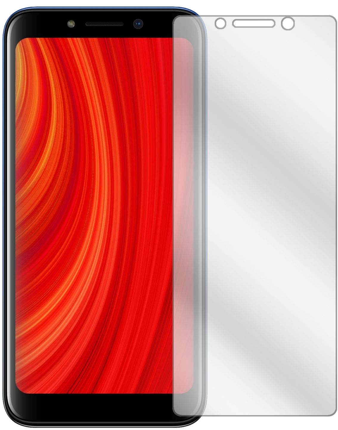 LavaZ61 Pro mit aufgebrachter dipos Displayschutzfolie, glasklare Darstellung ohne Einschränkungen