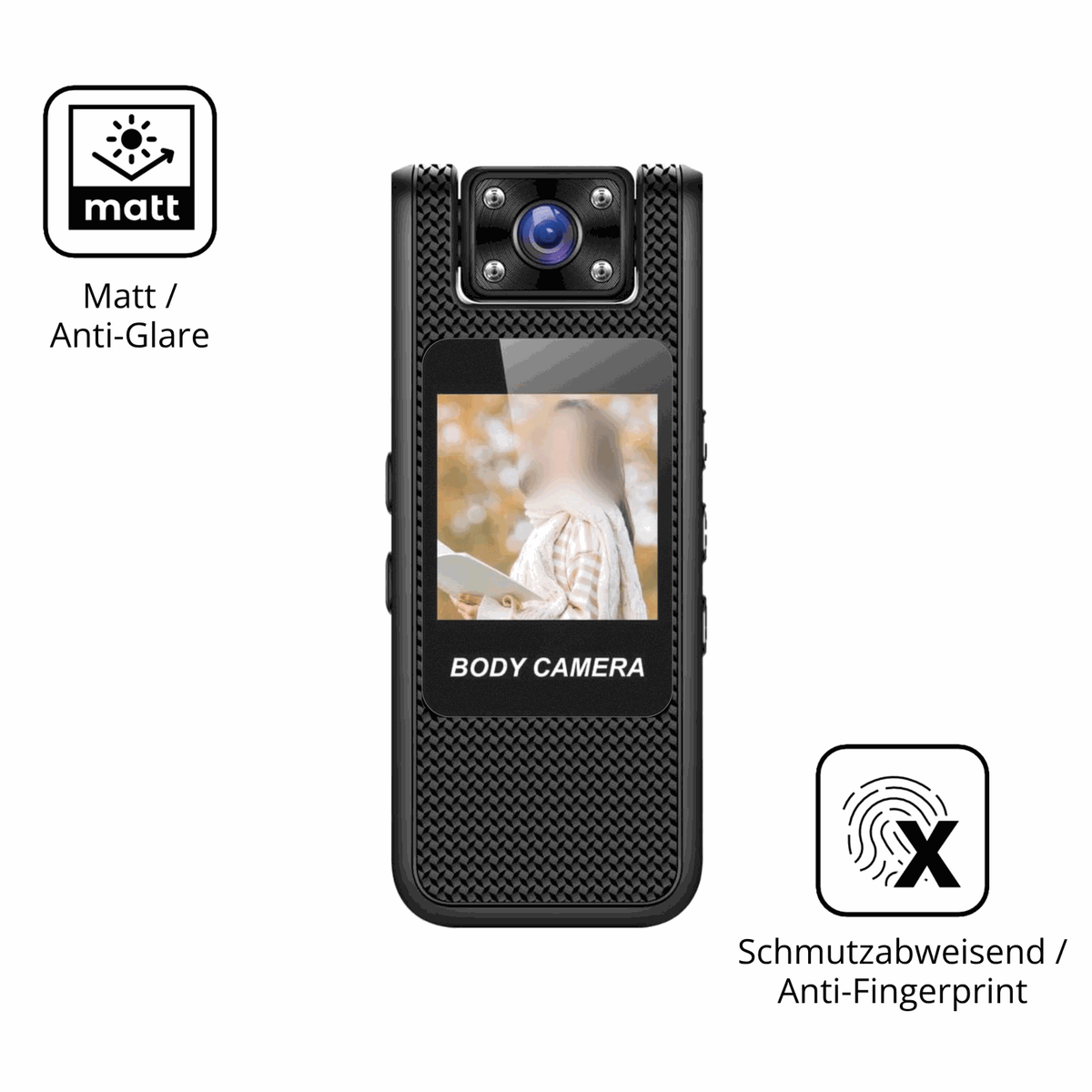 4x Schutzfolie matt für Lecreatekit 4K Action-Cam Display-Schutzfolie