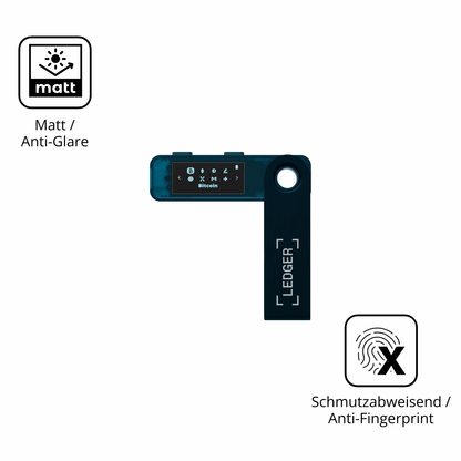 Dünne und entspiegelnde Folie passend zugeschnitten für Ledger Nano S Plus