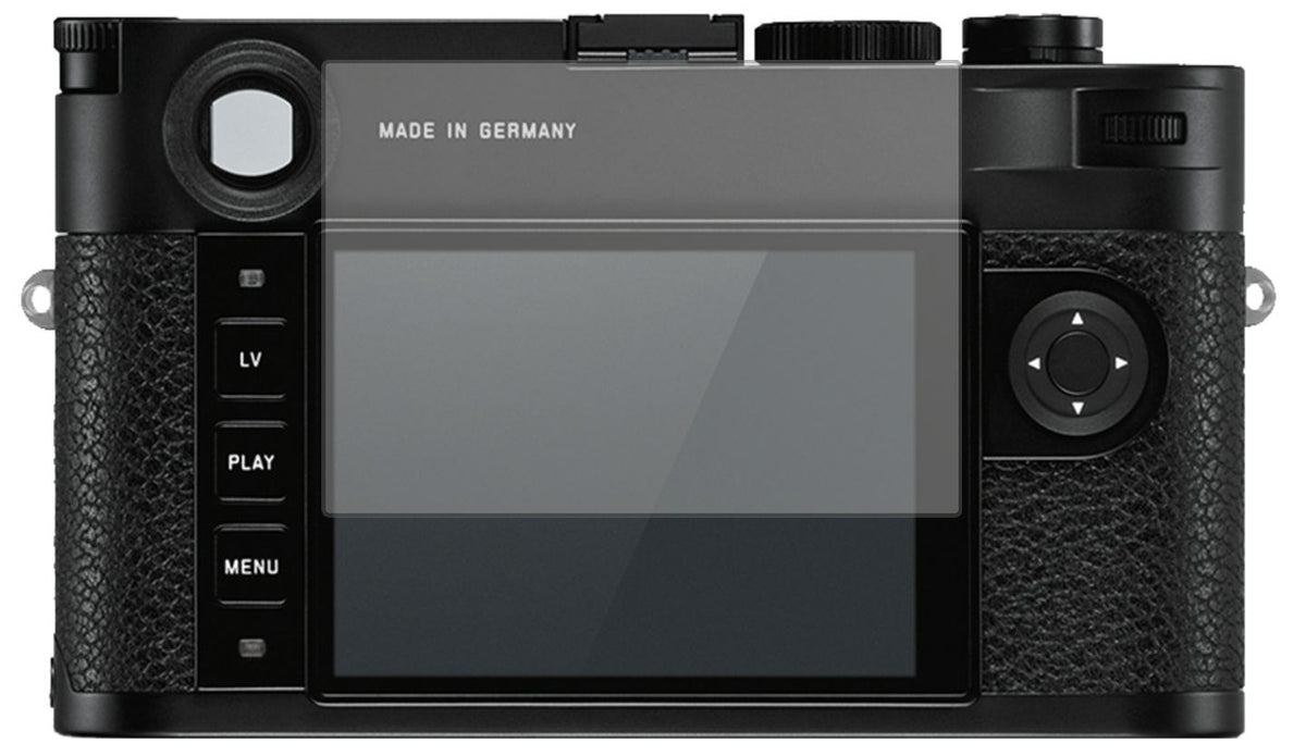 LeicaM10-P mit aufgebrachter dipos Displayschutzfolie, die lästige Fingerabdrücke minimiert