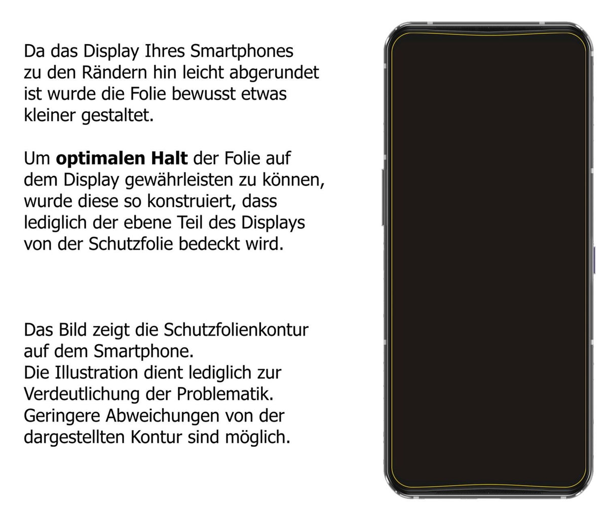 Schutzfolie mit optimaler Passform, zur Verwendung mit Hüllen geeignet