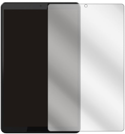 LenovoSmart Tab M8 mit aufgebrachter dipos Displayschutzfolie, glasklare Darstellung ohne Einschränkungen