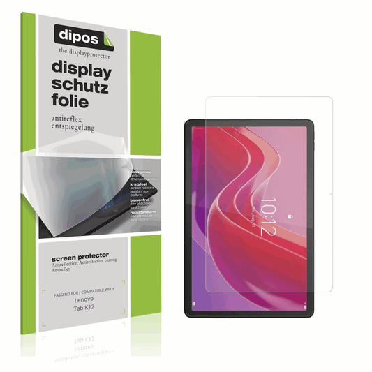 Matte Displayschutzfolie von dipos passend für Lenovo Tab K12, präziser Zuschnitt und blasenfrei montiert