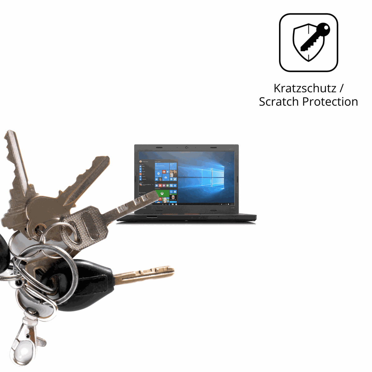Schutz gegen Kratzer auf dem Lenovo ThinkPad L460 Glas durch Schlüssel oder Ähnliches
