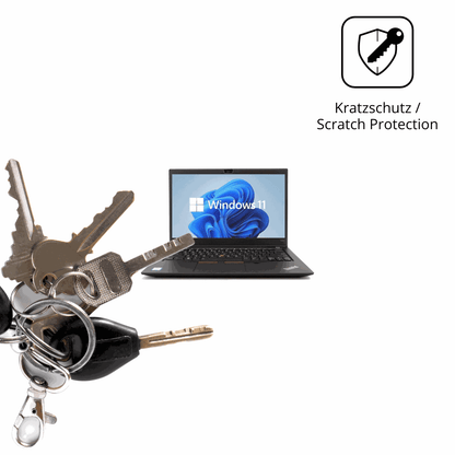 Schutz gegen Kratzer auf dem Lenovo ThinkPad T490s Glas durch Schlüssel oder Ähnliches