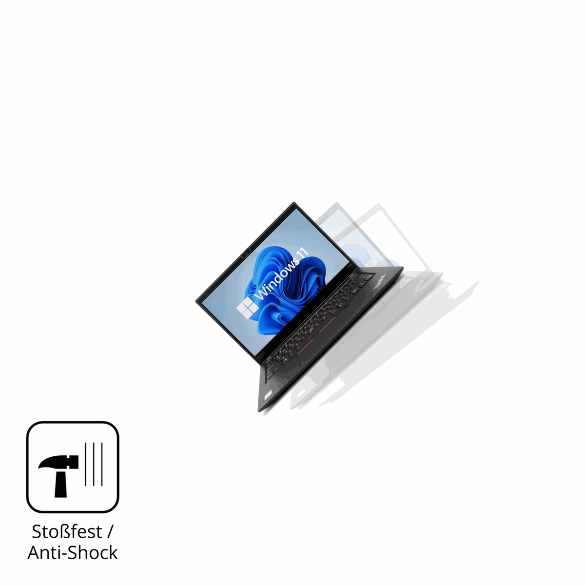 Schutz gegen Kratzer auf dem Lenovo ThinkPad T490s Glas durch Schlüssel, Stöße gegen die Tischkante oder Stürze