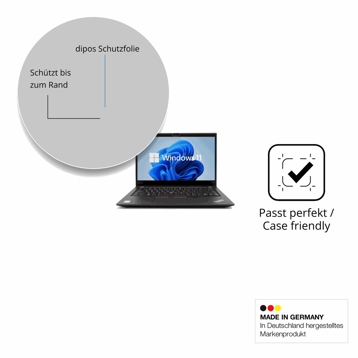 Besonders flexibler Displayschutz mit Anti-Shock-Schicht im Materialmix
